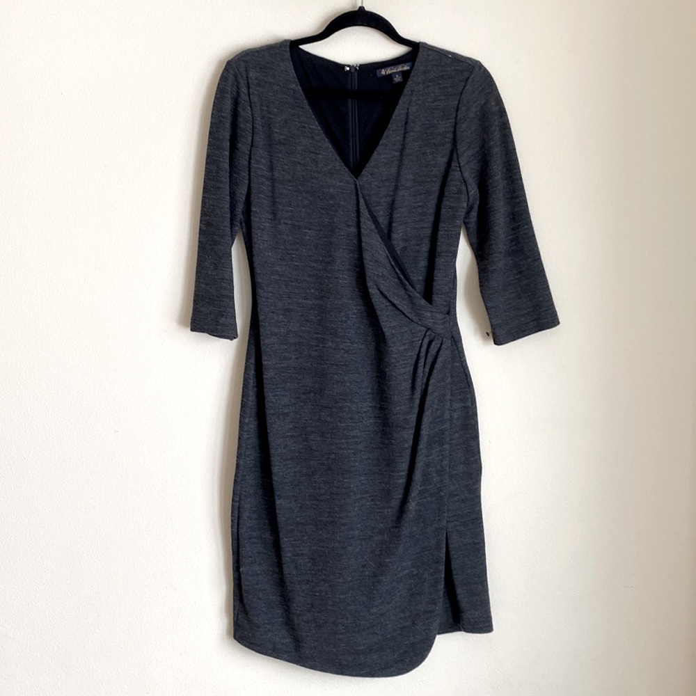Brooks Brothers - Faux Wrap Dress - Wool -Size 8